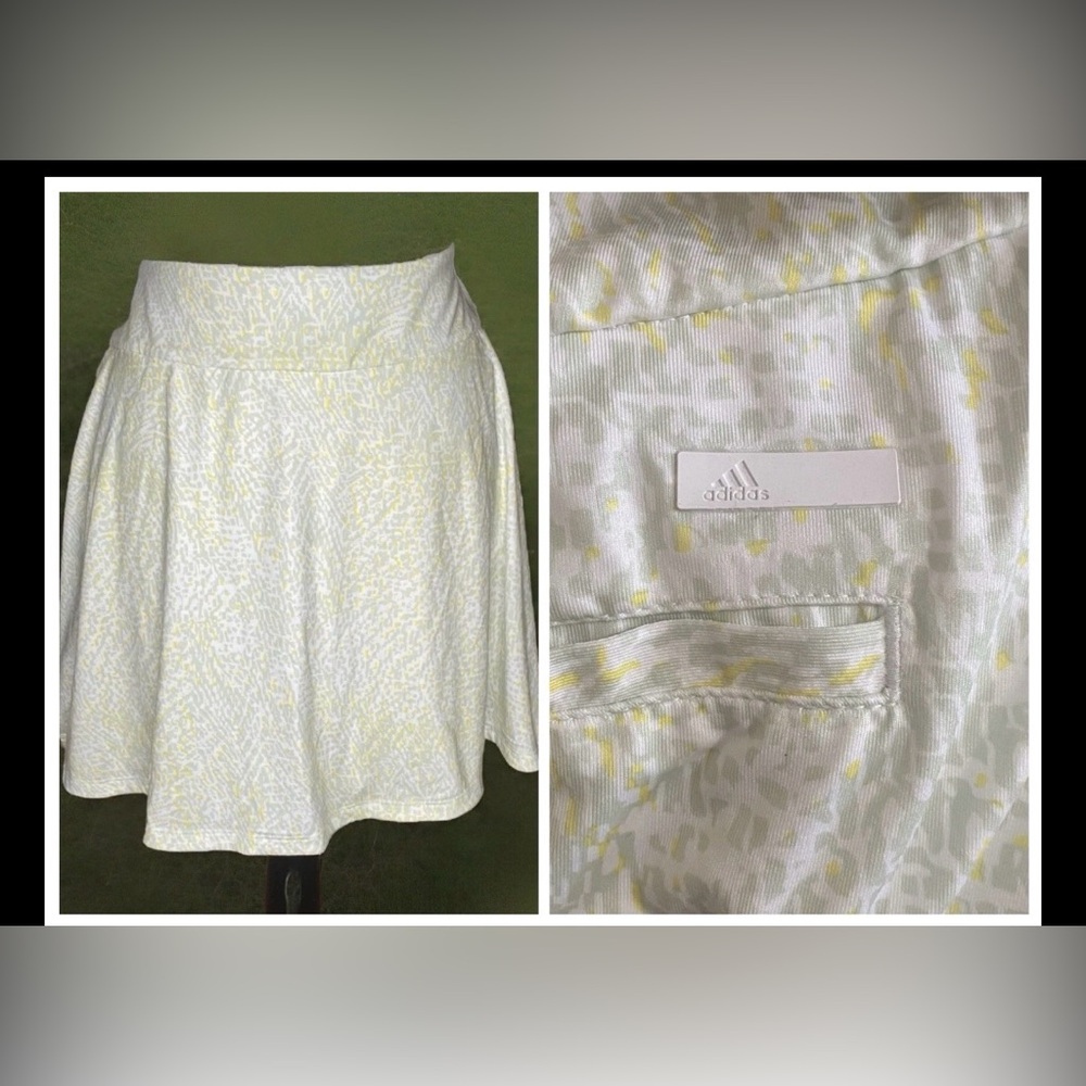Adidas Golf Skirt/Skort Light Green Abstract Print Women's Size XL NWT